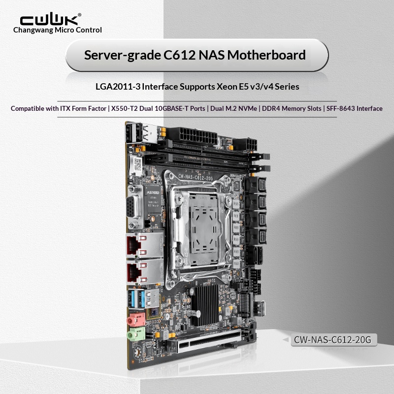 C612 LGA 2011-3 Xeon X99 Mothe - Nas Motherboard 8 Sata Mini Itx review and price