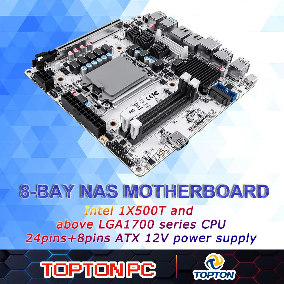 8-Bay NAS Mini ITX Motherboard - Lga1700 Itx Motherboard Ddr5 review and price